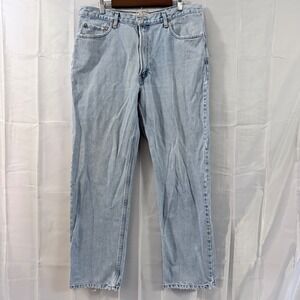 Vintage Levis 550 Relaxed Fit Jeans Mens 38x32 Light Wash Tapered Leg Denim